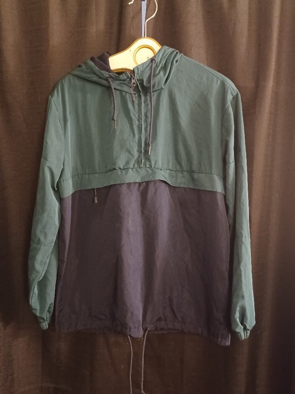 H&M Divided Windbreaker Jacket Anorak 1/2 Zip Hooded Nylon  MENS S